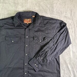 Walls Ranchwear Western Shirt Long Sleeve Snap Button Front Pockets XLT (read)